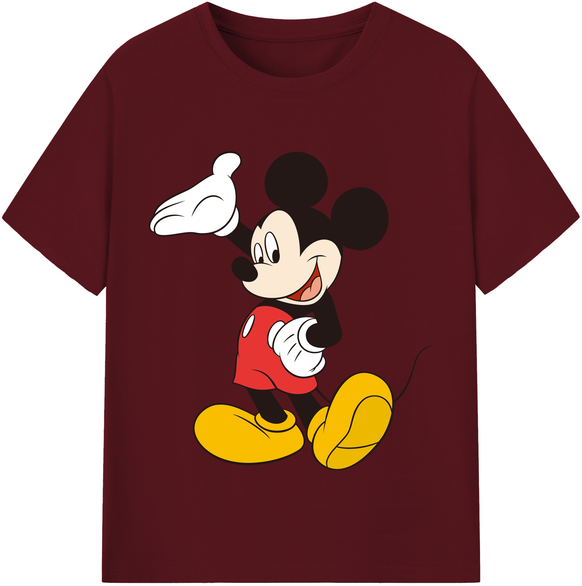 （画像用） ミッキーマウス Mickey Mouse 綿100％半袖Tシャツ（フロントプリント）